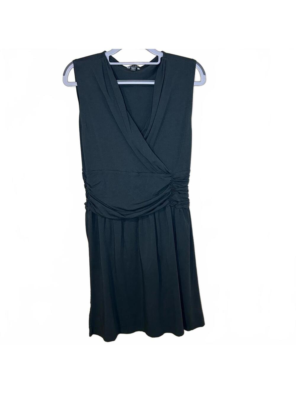 Lilla P Faux-Wrap Sleeveless Dress – Pima Cotton Blend – Size L